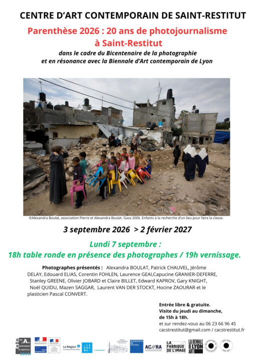 Parenthèse 2026 - 20 ans de photojournalisme à Saint-Restitut
